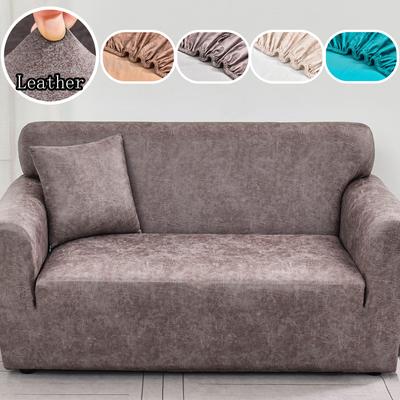1 Stück PU-Leder Sofabezug Unifarbener Strapazierfähiger Sofa-Couch-Bezug Möbelschutz für Schlafzimmer Büro Wohnzimmer Heimdekoration