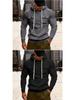 Men's American Style Heavyweight Plus Velvet Hooded Outdoor Workwear Sweatshirt - Multi-Pocket, Long Sleeve, Autumn/Winter Warmth