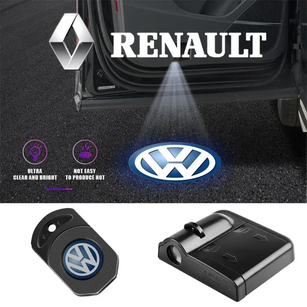 Car Laser Projector LED HD Induction Lamp Wireless Magnetic Welcome Light For Volkswagen Golf Polo Passat Touran VW CADDY RlineKD3