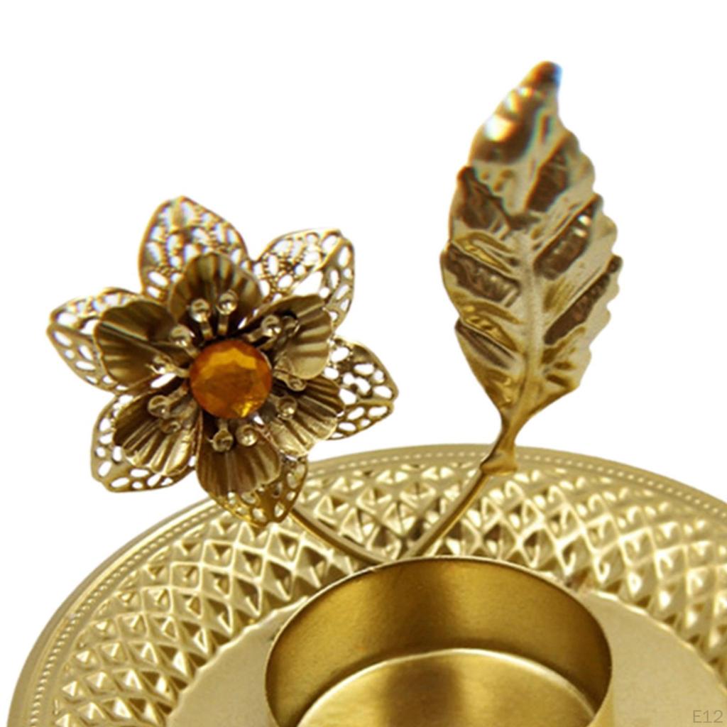 Candle Holder Metal Candlestick Gifts Stand Table Centerpiece Ornament for Dining Room