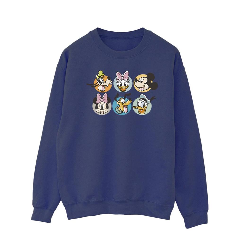 Disney Mens Mickey Mouse And Friends Faces Sweatshirt