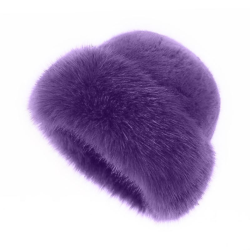 

Женская пушистая искусственная меховая шапка Осенняя и зимняя меховая шапка Меховые шапки Монгольская шапка Без полей Плюшевая пушистая лыжная езда Теплые шапки Size(56-58cm)