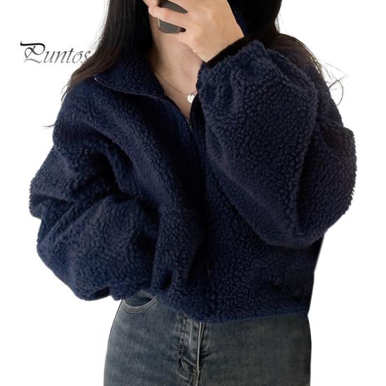 

Зимняя женская куртка из толстого флиса с воротником-стойкой, застежкой-молнией, длинными рукавами, теплая ветрозащитная, сохраняющая тепло куртка для отдыха на открытом воздухе M темно-синий