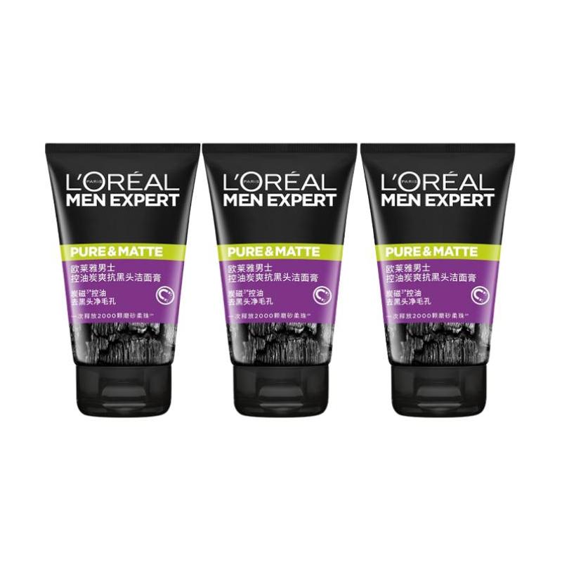 Loreal Paris Men s -controlling cleanser, anti-acne, Mens Oil Control Charcoal Anti-Blackhead Cleansing Cream - Anti-Blackhead Cleansing Cream 100ml3