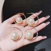 French Retro Temperament, Big Pearl Stud Earrings, Women's Silver Needles, Advanced Sense Ins Cold Wind Exaggerated Earrings, Earrings Tide
