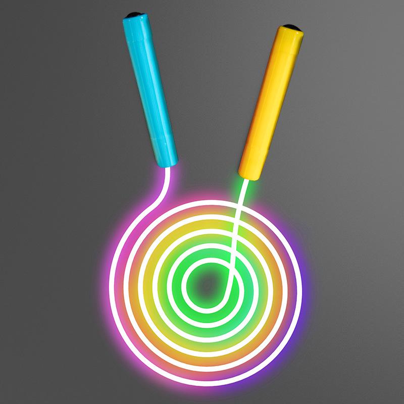 Luminous LED Fiber Optic Skipping Rope for Kids & Adults - Dazzling Colorful Light for Outdoor Evening Fun
