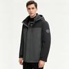 Yuzhaolin Men's Color Block Padded Jacket with Detachable Hood