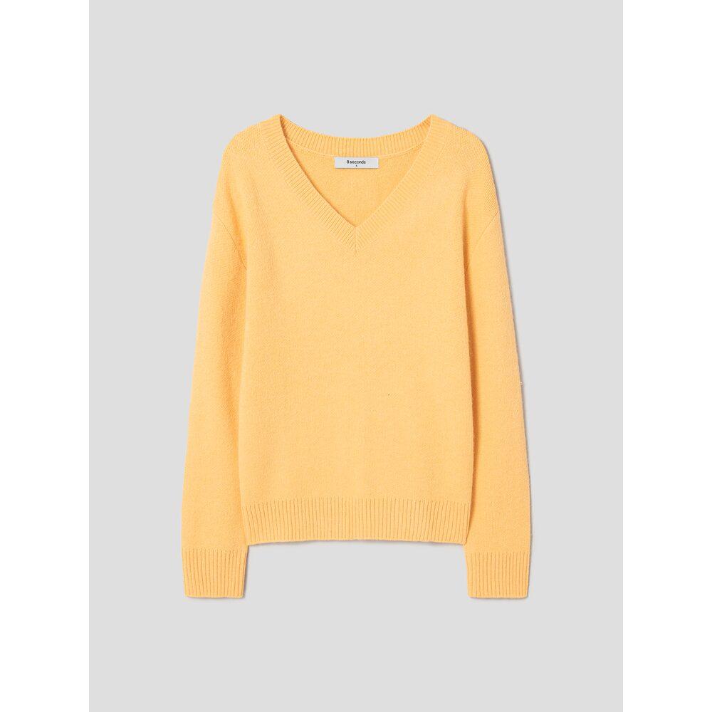 8SECONDS V-Neck Pullover Yellow