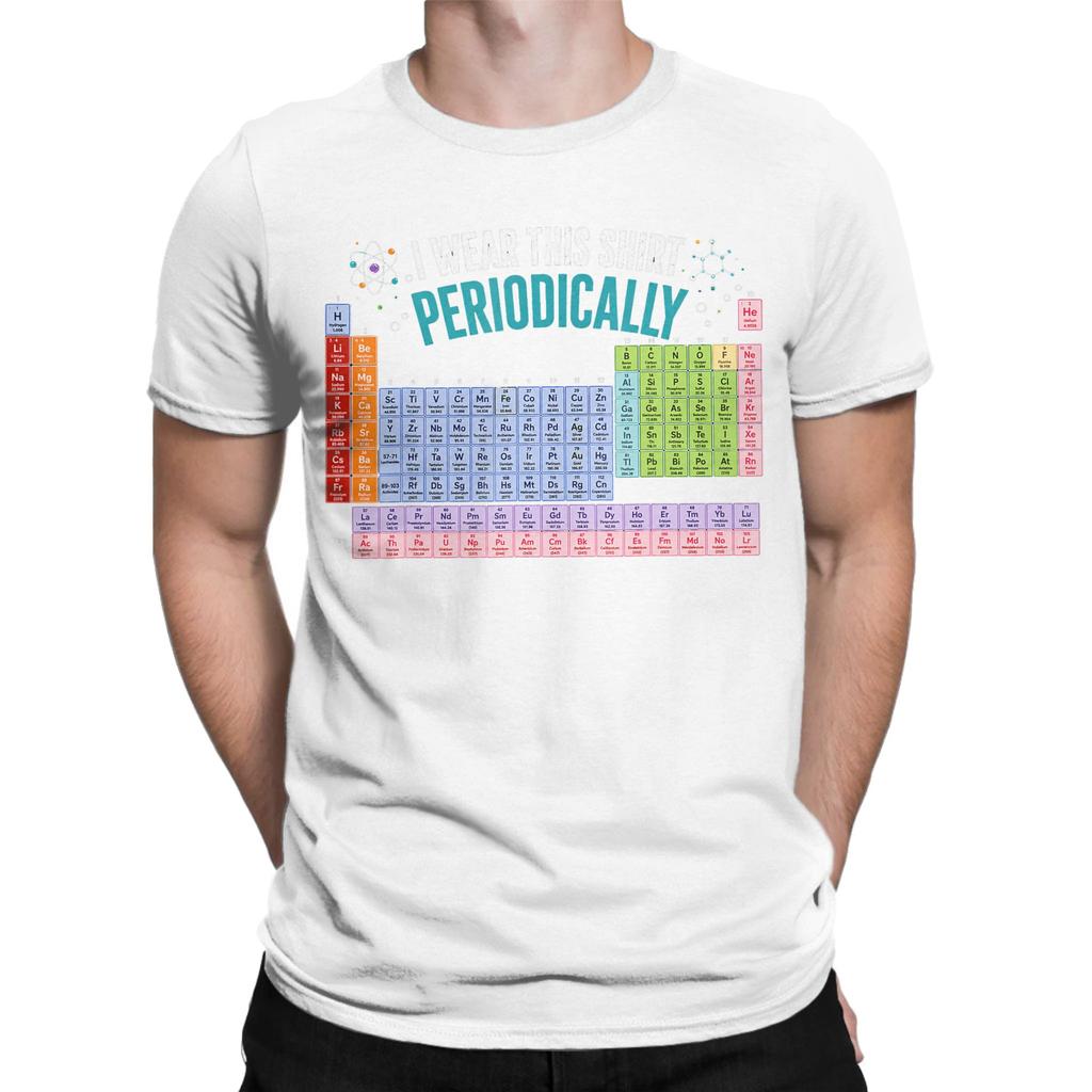 Periodically Chemistry Periodic Table Tshirt For Unisex Vintage 100 Cotton Tee Shirt Round Collar Short Sleeve T Shirt New Tops