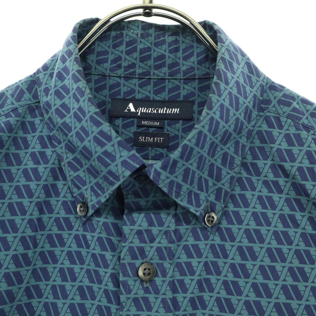 Beauty products Aquascutum made in Japan Overall handle Short sleeve Cotton shirt Men's Used
