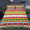Red Christmas Quilt Cover Three-Piece Polyester 3D Digital Bedding Home Textiles
