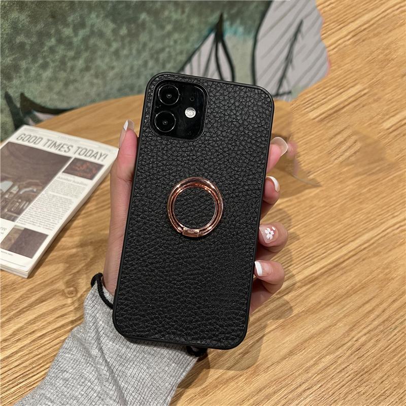 Kožené měkké silikonové pouzdro 360 Ring pro Samsung Galaxy A14 A53 A33 A23 S21 S22 S23 Ultra Plus Xiaomi Redmi Note 11 iPhone 15 14 13 12 11 Pro Max Cover