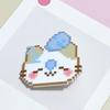 5Pcs Girl Hairpins Pixel Cat Funny Expression Design Non-Slip Clips Broken Hair Bangs Hair Pins Lightweight Hair Accessories