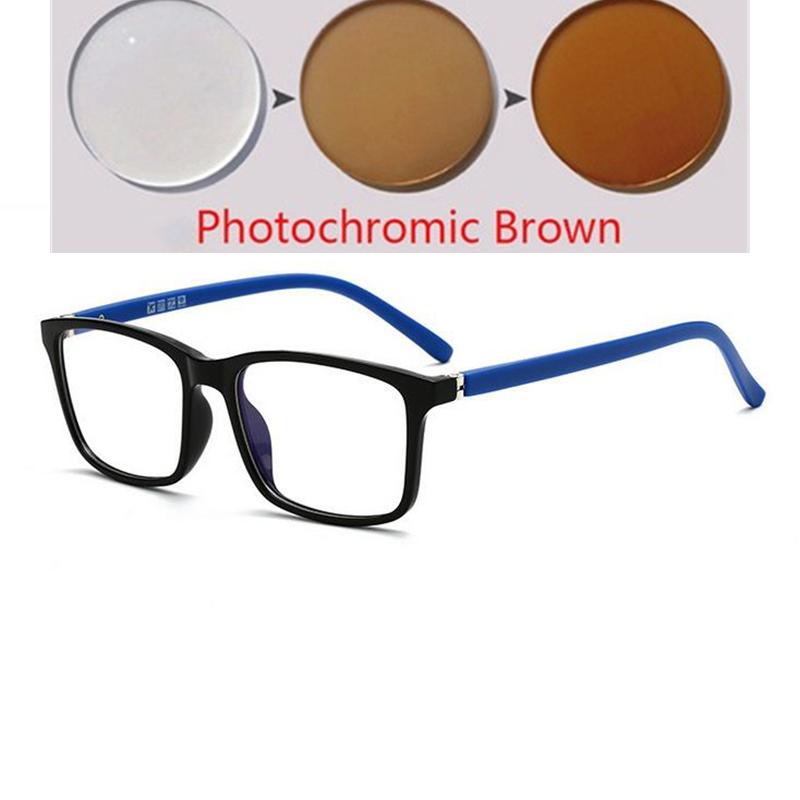 TR90 Spring Leg Square Optical Eyeglasses Women Anti Blue Light Prescription Glasses 0 To -6 0