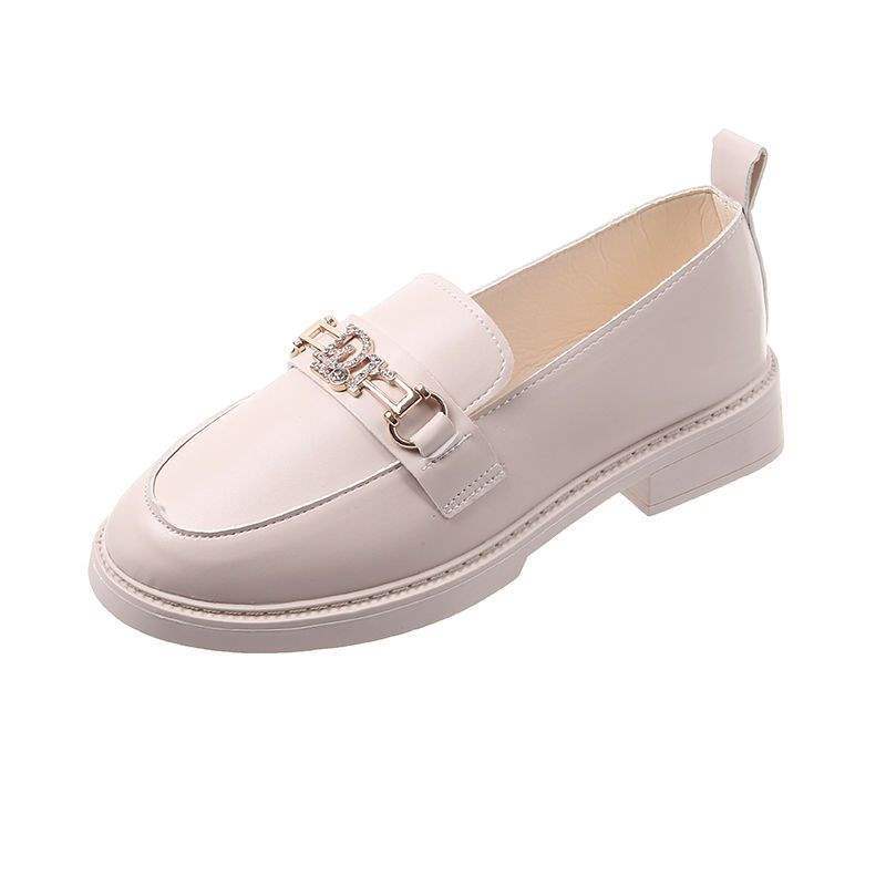 Women's Small Leather Shoes Women's British Style Women's Shoes Small Fragrant Style Soft Sole One Pedal Spring and Autumn Students