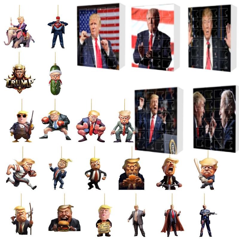 Donald Christmas Trump Blind Box Advent Calendar Pendant 24 Day Xmas Countdown