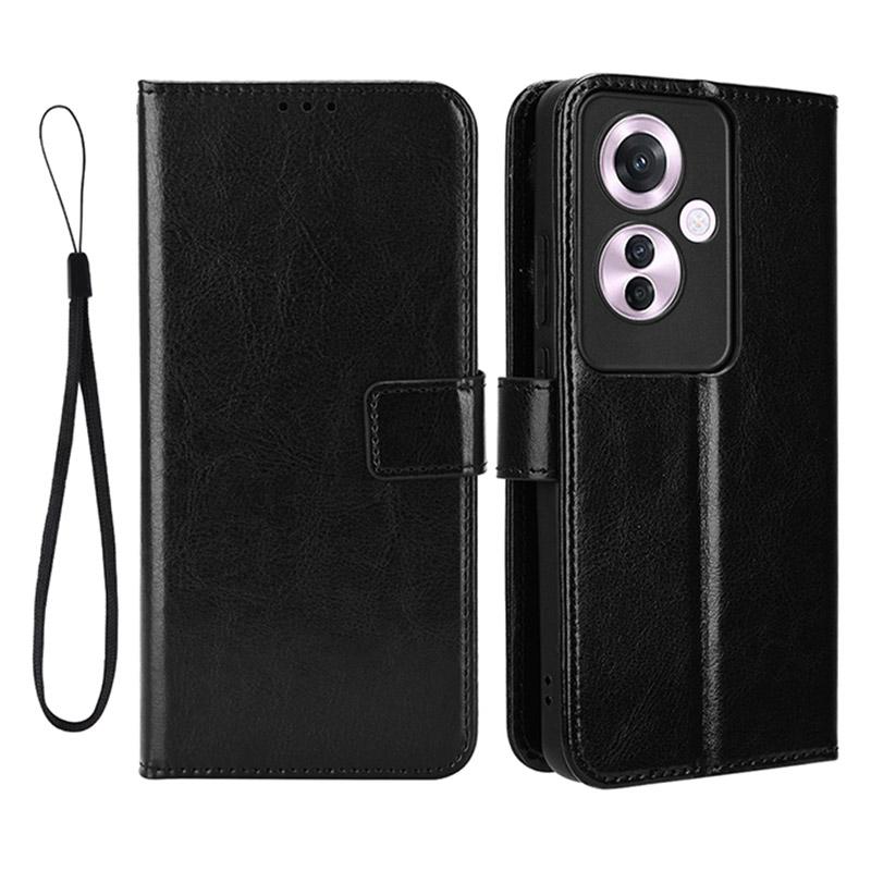 For Oppo Reno11 F 5G/F25 Pro 5G Case Crazy Horse Texture Leather Stand Phone Cover