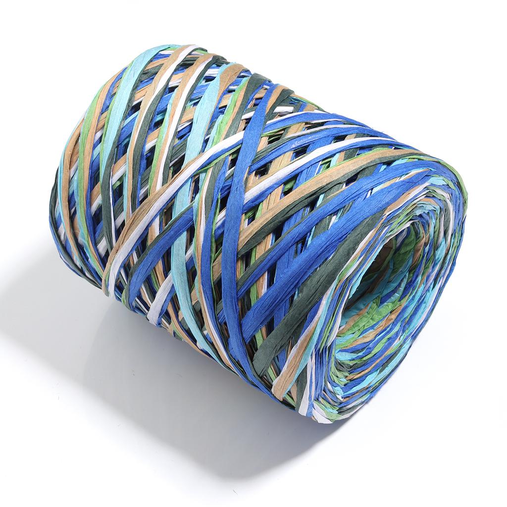 200M/roll Raffia Straw Yarn Colorful Paper Braided Rope for Handmade Craft Knitting Crocheting Threads DIY Bouquet Gift Package