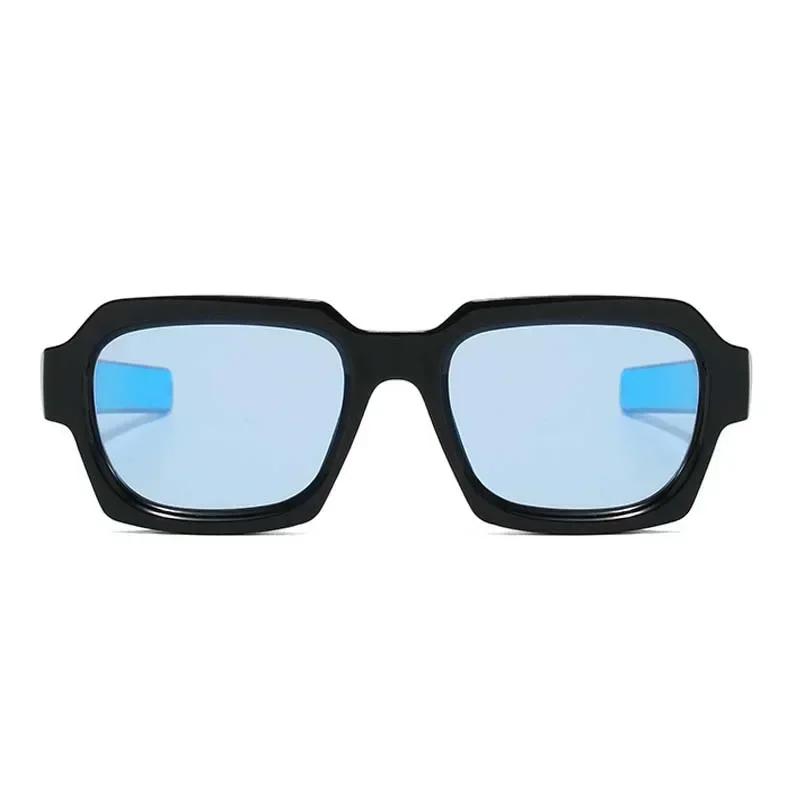 Klassische quadratische Sonnenbrille Mode Damen Herren Retro Stilvolle Brille Lässig Minimalistisch Weiblich Männlich