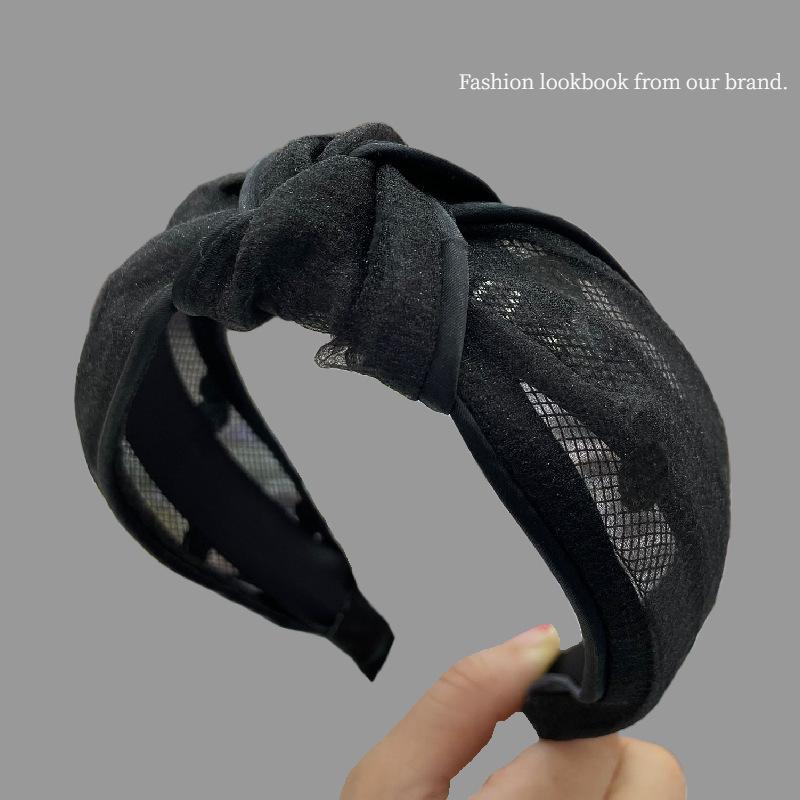 Fabric headband female Yiwu headdress jewelry autumn and winter feeling wide edge versatile high skull top headband hairpin