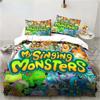 3D Print My Game Singing Monsters Printed Bed Set Duvet Cover Pillowcase Bedding Set Bed Linen Sheet Quilt Cover Queen King Size