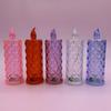 Yousheng 1/5Pcs LED Faux Crystal Candle Light Rose Shadow Electric Flameless Flickering Simulation Candle Lamp Anniversary Wedding Christmas