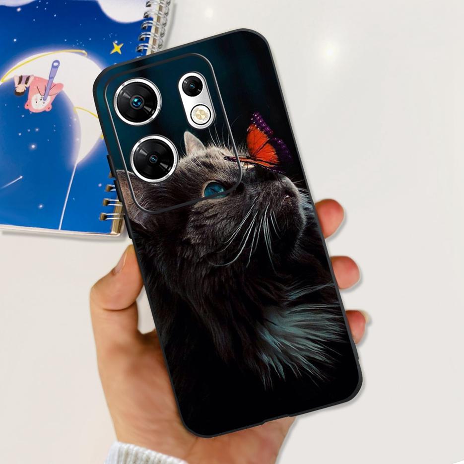 For Infinix Zero 30 4G Case X6731B Cute Cat Butterfly Cover Soft Silicone TPU Phone Case For Infinix Zero 30 5G Zero30 4G Fundas