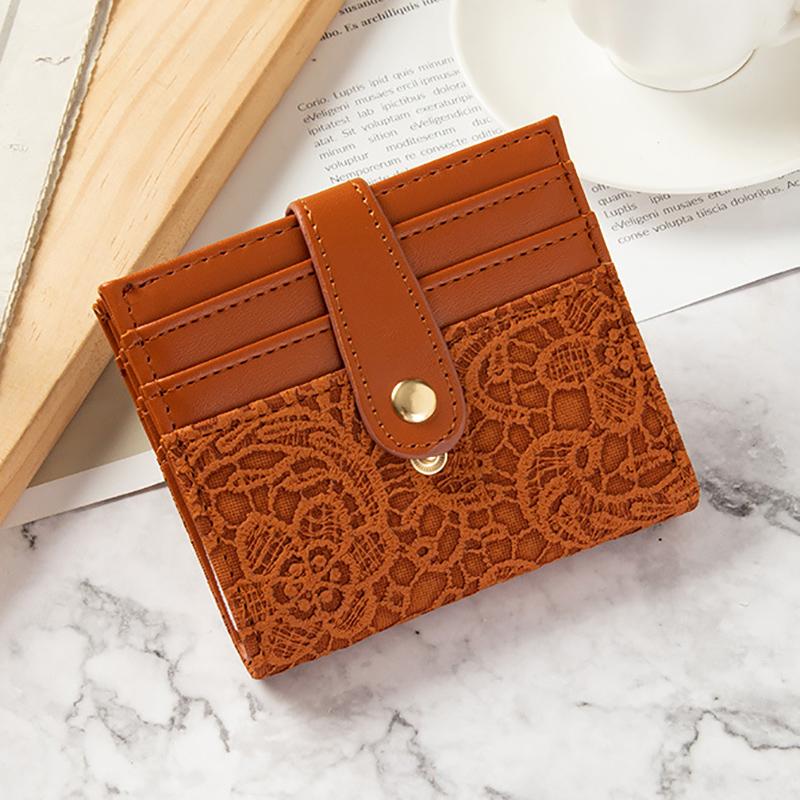 

Yogodlns Мода Вышитый короткий кошелек Женский PU Кожаная сумочка Многослойный кошелек Держатель карты Сумка для монет Повседневная сумка для покупок