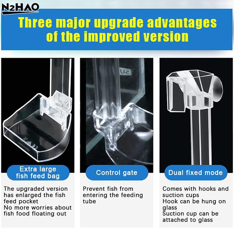 Aquarium Fish Shrimp Feeding Dish Set - Clear Feeder Tube And Dish With Cleaning Brush And Measuring Spoon For Shrimp