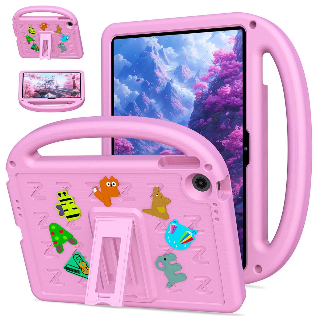 Für Lenovo Tab 10.1 (2025) TB-311XU/Tab TB311FU Hülle mit Ständer Cartoon-Design Anti-Drop EVA+PC Tablet-Abdeckung mit Riemen für Kinder