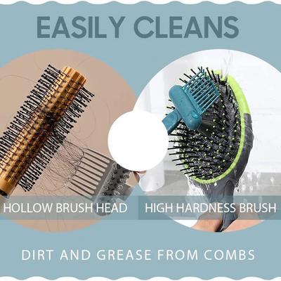 2 In 1 Comb Cleaning Brush Hair Brush Cleaner Tool Hair Brush Remover Rake Hair Brush Cleaning Tool Removing Hair Dust Home and Salon