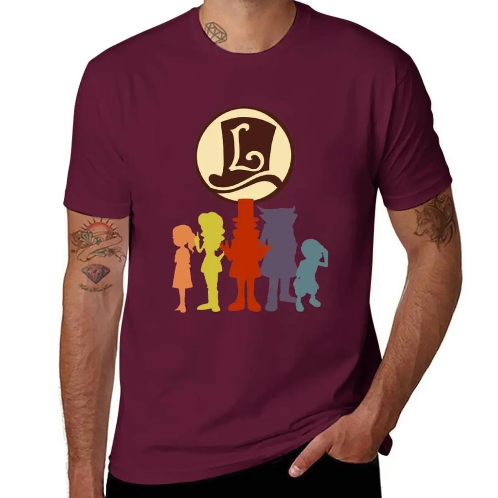 Professor Layton T-Shirt Aesthetic clothing oversized funny t shirts for men