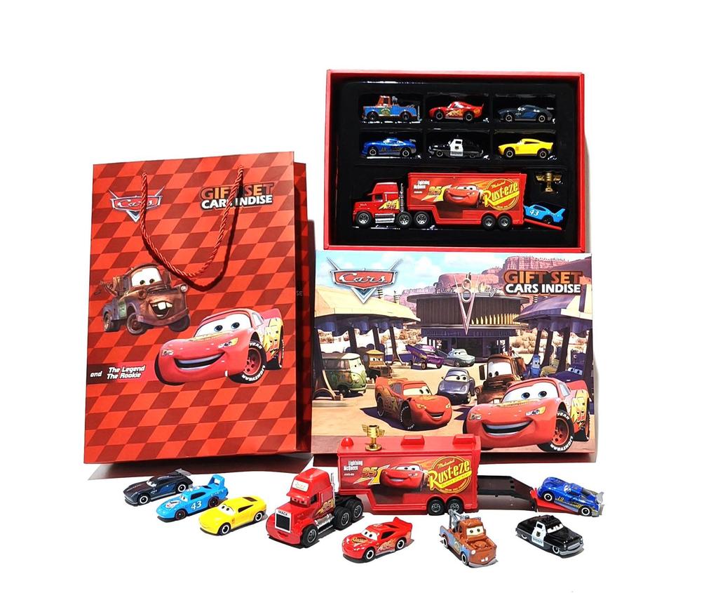 Cars 3 Lightning McQueen & Storm Alloy Toy Set - Black, Mater Edition, Kids' Gift