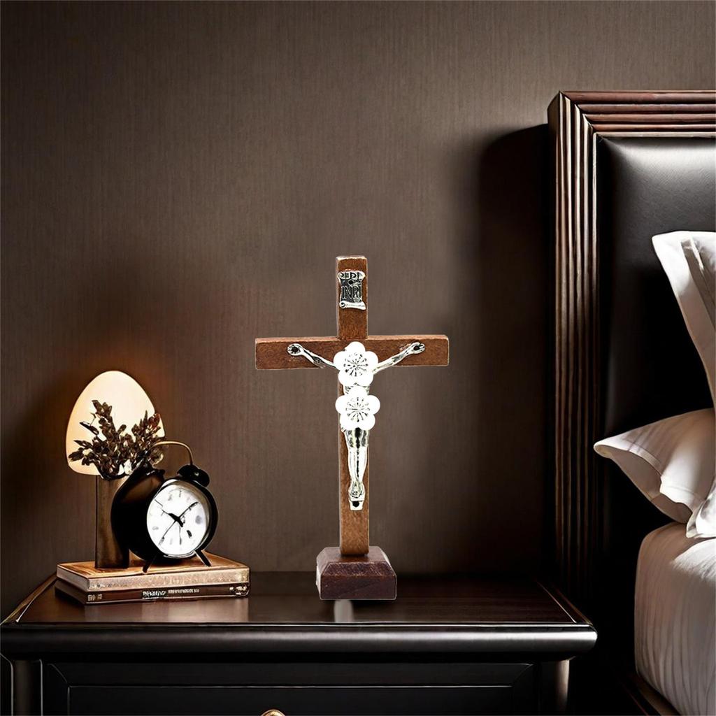 Easter Wood Cross Ornament Home Ornaments Handmade Wooden Crafts Solid Wood Ornaments Gifts