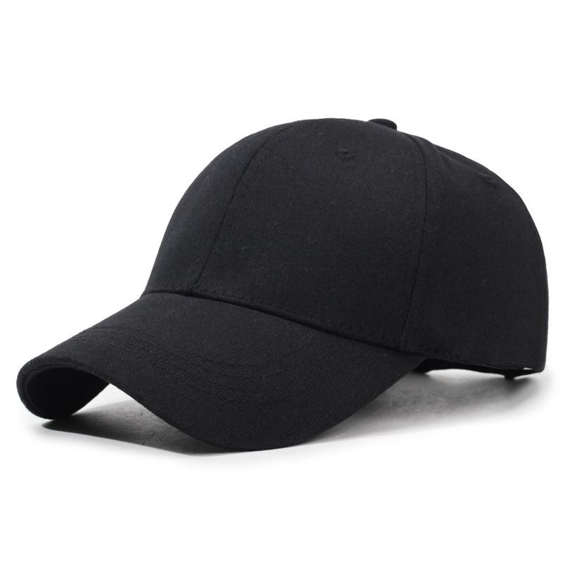 

New summer baseball cap big head circumference deepened cap fashion leisure outdoor sports cycling visor L（58-60cm） чорний