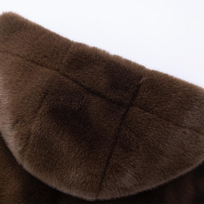 Middle-aged Women's Faux Fur Coat Winter Outerwears Hooded Elegant Thick Warm Fur Jackets for Women Clothes