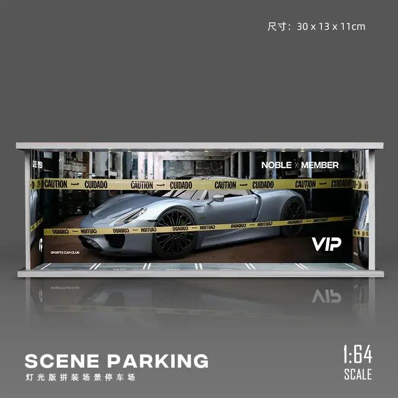 Collector 1/64 Garage Parking Lot Alloy Car Model Car Scene Storage Display Box Car Model Replica Collection Toys for Boys