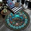 Ocean Treasures Panel Round Area Rug Under Office Chairs Bedroom Living Room Home Decor