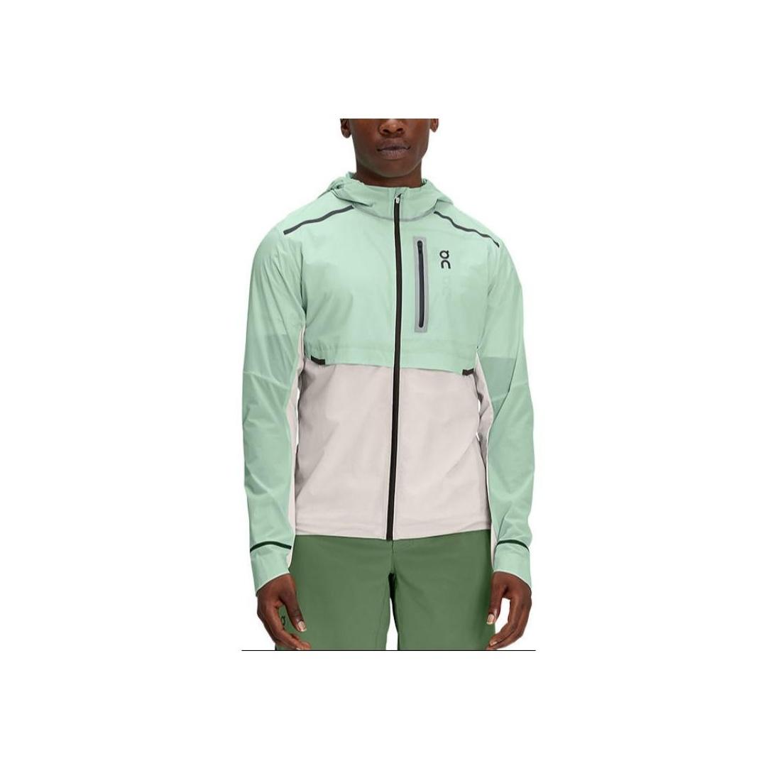 

Куртка On Weather, легкая ветрозащитная водонепроницаемая куртка для бега с капюшоном, мужская куртка светло-зеленого цвета 104.01029 L