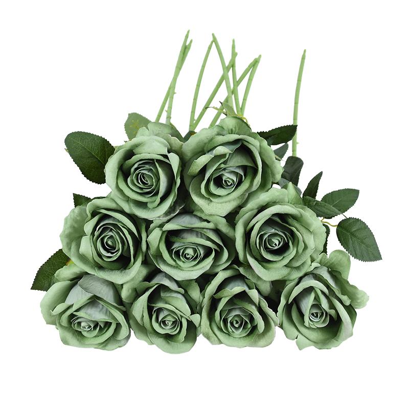 50cm Artificial Rose Flower Branch Long Stem Red Rose Bouquet for Wedding Table Arrangements Home Decoration Valentines Day Gift