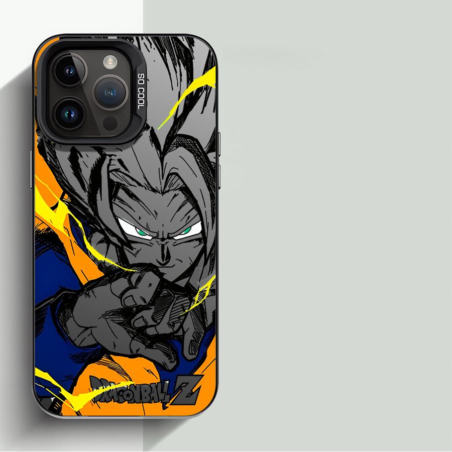 

Японское Аниме DBZ Крутой Чехол для Apple iPhone 16 15 11 13 14 Pro Max 12 16ProMax 15Pro Матовый Защита Объектива Гальванизированный Чехол для Телефона for iPhone 16ProMax usafa синий