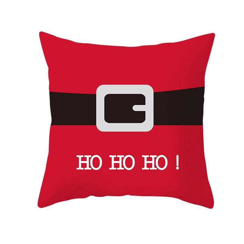 Red Series Christmas Peach Velvet Cushion Cover New Sofa Cushion Cover Square Cushion Cover