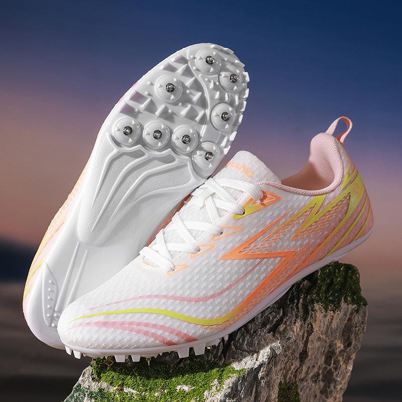 Estudiantes de deportes entrenando zapatillas de correr para hombre, clavos de atletismo para velocidad, mujer, 8 clavos, competición deportiva profesional para niños