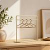 Dollhouse Clothes Rack Sturdy Miniature Clothing with Hangers Space-Saving