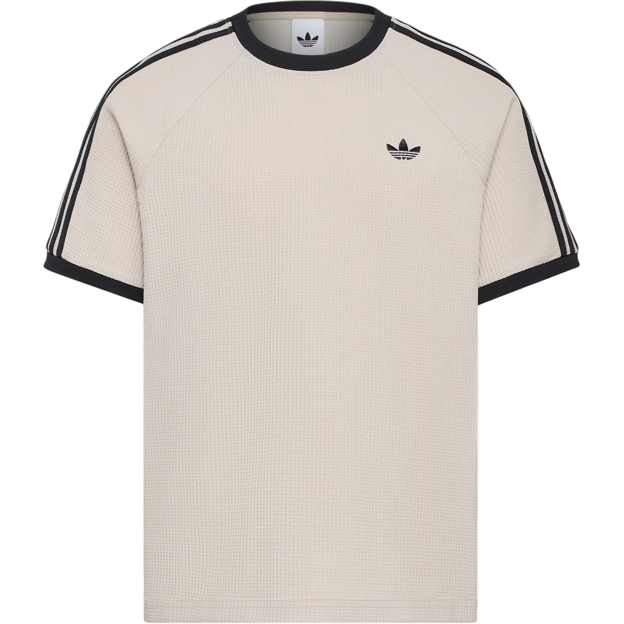 Adidas Originals Waffle Cali Striped Loose Casual Crew Neck Short Sleeve T-Shirt Unisex Tops KT7786 L