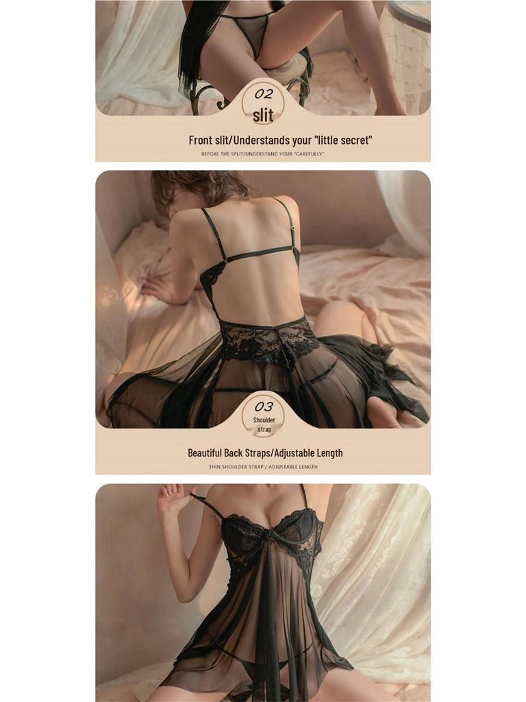 Plus Size Sexy Nightwear Camisole: Enhance Curves with Midnight Charm for Small Busts