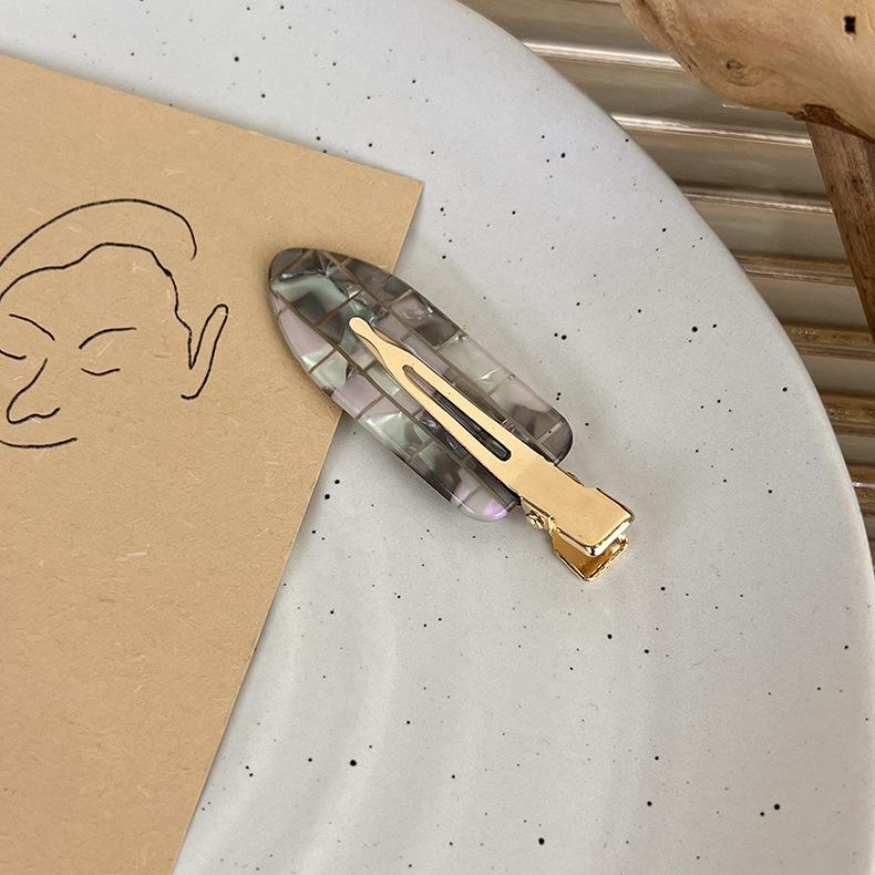 

UXSL Ретро Простой Цветной Клетка Бесшовные Зажимы для Волос Женские Ацетатный Лист Не Гнущийся Зажим для Челки Заколки Зажимы Инструмент для Укладки Волос