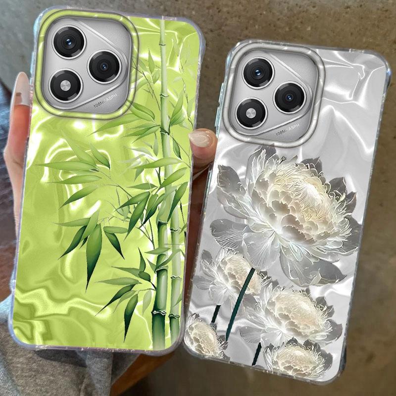 Bamboo Leaf Flower Women Case For Honor 400 Pro X9c Magic7 6 5 200 Lite Smart X9a X8a X8b X8c X7c X6 X8 90 70 Bumper Funda Cover