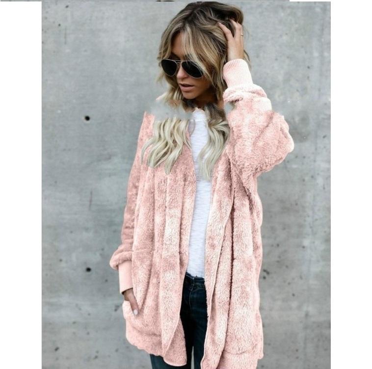Autumn and Winter Furry Warm Top, Mid To Long Length, Double-sided Protective Jacket