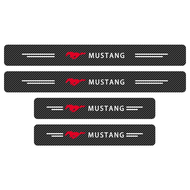 4KS Samolepky na prahy dveří auta z uhlíkových vláken Vodotěsné 3D pro Ford Focus Mondeo MK1 MK2 MK4 MK3 Fiesta ST Line Kugo Transit Escape Fusion Explorer